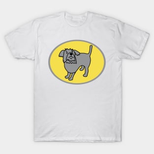 Ultimate Gray Dog on Illuminating Oval T-Shirt